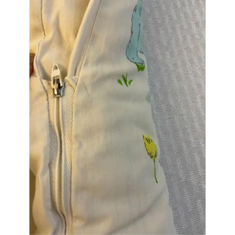 Vintage pastel baby zipper sleeper bag animal‎ theme 21x31”